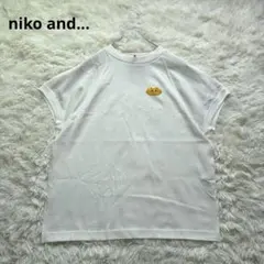 【新品】niko and… USAコットン ハイネックプルオーバー M