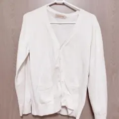 制服 カーディガン 白