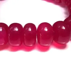 【天然石】ルビー　ロンデル 8*5mm ブレスレット 08001r