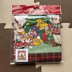 ディズニー2024クリスマス　ウォッシュタオル　ミッキー ＆ミニー＆プルート
