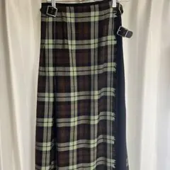 O'NEIL OF DUBLIN ウール チェック柄 プリーツスカートのサムネイル