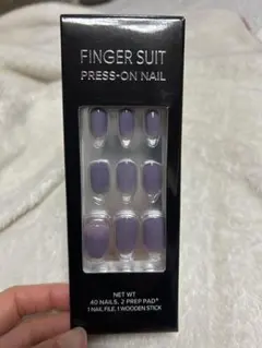 FINGER SUIT PRESS-ON NAIL パープル ネイルチップ