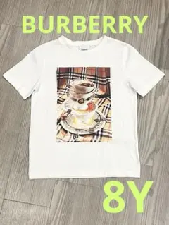 BURBERRY ティーカッププリントTシャツ 8Y