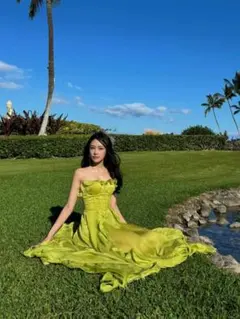 エレガントロングドレス✿高級感溢れる春夏パーティ用