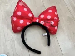ミニーマウス リボン カチューシャ 赤