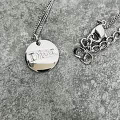 Christian Dior ロゴコイン ネックレス シルバー CD サークル