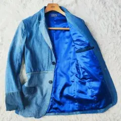 【大人気】Blue Blue★デニム テーラードジャケット インディゴ サイズ2のサムネイル