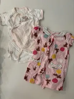 女の子ベビー服セット（ロンパース・ドレス・帽子）50サイズ～80サイズ