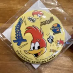 ウッディ・ウッドペッカー 缶バッジ ユニバーサル・スタジオ・ジャパン