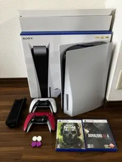 【美品・付属完備】PS5本体＋コントローラー2個（カスタムコン含む）＋ソフト3本
