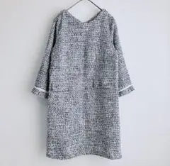 トッコクローゼット tocco closet ツイード ワンピース 八分袖 ラメ