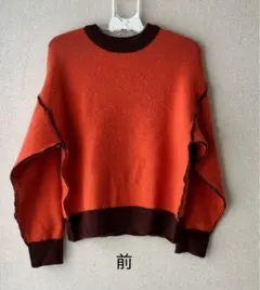 リバーシブルデザイン ニットセーター