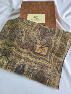 値下げ♪ETRO ペイズリー柄 シルク混 大判ストール スカーフ 《美品》