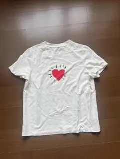 ミュウミュウ　半袖Tシャツ　トップス　カットソー　ロゴ　イタリア製　ハート　S ミュウミュウ miu miu 半袖 Tシャツ ハートsizeXS - メルカリ