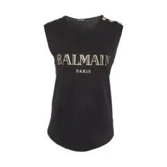 BALMAIN バルマン ブラック ノースリーブ トップス 美品 - メルカリ