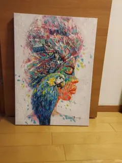 原画 アート 絵画 画家 クレパス画 ハシビロコウ 鳥 青い鳥 インテリア 原画 アート 絵画 画家 クレパス画 ハシビロコウ 鳥 青い鳥 インテリア