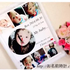 結婚式 父の日ギフト！次の日発送無料！【オーダーメイドA4時計】プレゼントに！