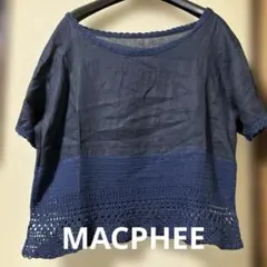 MACPHEE ブラウス クロシェ編み 麻100のサムネイル