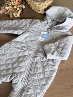 【未使用】[アカチャンホンポ] カバーオール グレー キルティング