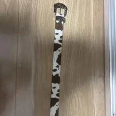 カウ柄 ベルト ウエスタンバックル