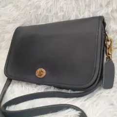 ⭐希少モデル美品⭐OLD COACH ターンロック ショルダーバッグ ブラック
