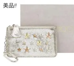 T2661 美品 ジミーチュウ スタースタッズ コインケース キーリング付のサムネイル