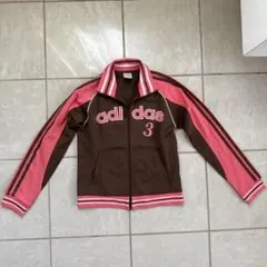 adidas ブラウン ピンク ジャージ