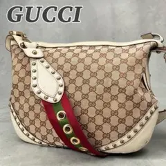 GUCCI ワンショルダーバッグ シェリーライン GG スタッズ ホーボーのサムネイル