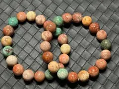 【#968】 天然 ブレスレット フォッシルコーラル　珊瑚化石 2点セット