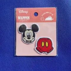 ディズニー ミッキーマウス 刺繍 アイロン接着 ワッペン シール ハンドメイド