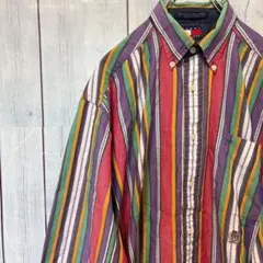 オールドトミー TOMMY HILFIGER ストライプシャツ マルチカラー M