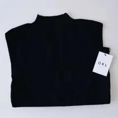 【新品タグ付】GRL モックネックノースリーブニットトップス[rut429]