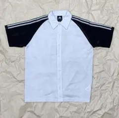 adidas メッシュシャツ ホワイト/ブラック