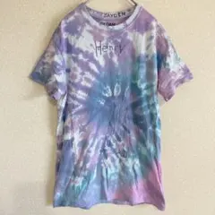 GILDAN ギルダン タイダイ柄 Tシャツ S パープル系 落書きデザイン