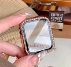 キラキラアップルウォッチケース40mmローズゴールド