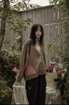mideal ミックスカラーカーディガンmix color cardigan