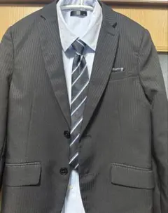 BB ストライプフォーマルスーツ（ジャケット・パンツ・シャツ•ネクタイ）男150