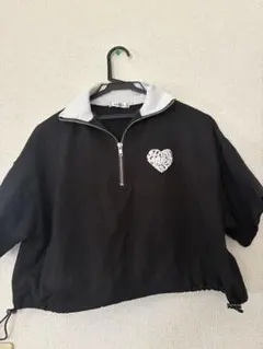 INGNI ハーフジップ 半袖Tシャツ ブラック ロゴのサムネイル