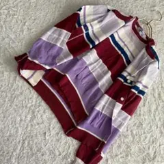 Burberrys セットアップ カーディガン パープル系 M キレイめ 上品