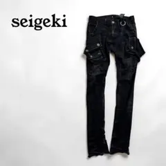 【Y2K】 seigeki skinny denim　V系　お兄系 青激のサムネイル