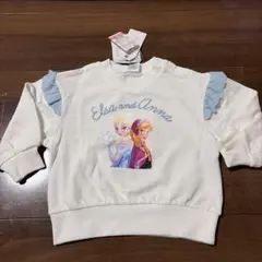 新品　エルサとアナ トレーナー ホワイト　90㎝