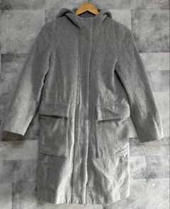 ユナイテッドアローズ グレー フード付き　ロングコート アウター　36 コート