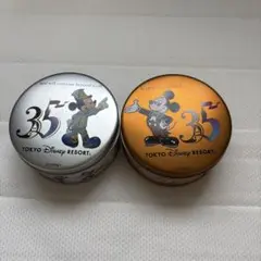ミッキー ディズニー 35周年 缶 2個セット