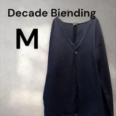 ディケイドブレンディング　トップス　ネイビー　ストライプ　長袖　M