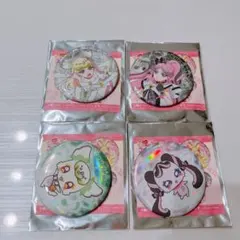 映画キミとアイドルプリキュア オーロラ缶バッジ　ズキューンキッスプリルンメロロン