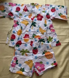 ミキハウス 甚平 フルーツ柄 110サイズ