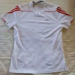 adidas アディダス Tシャツ ドライ ホワイト M 難あり