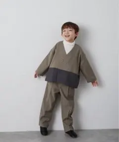 150cm リジェール ノーカラージャケット　ロングパンツ　バイカラー　男の子