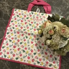新品未使用　Cath Kidston テスココラボ　フルーツ柄エコバッグピンクのサムネイル