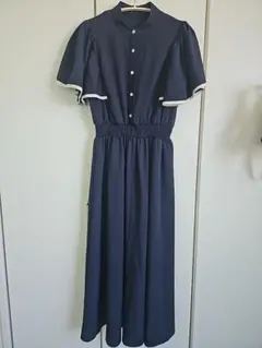 BLUEEAST ブルーイースト フレアケープスリーブワンピース